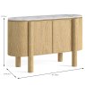 Phoenix 2 Door Small Sideboard Oak & Marble Dimensions