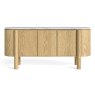 Phoenix 3 Door Large Sideboard Oak & Marble Front View