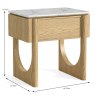 Phoenix 1 Drawer Side/Lamp Table Oak & Marble Dimensions