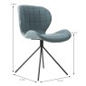 Wow Dining Chair Fabric Blue Dimensions