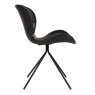 Wow Dining Chair Faux Leather Black Side View