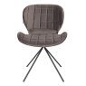 Wow Dining Chair Velvet Grey Front View