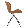 Wow Dining Chair Faux Leather Brown Side View
