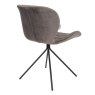 Wow Dining Chair Velvet Grey Back