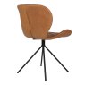 Wow Dining Chair Faux Leather Brown Back