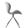 Wow Dining Chair Fabric Light Grey Side View