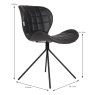 Wow Dining Chair Faux Leather Black Dimensions
