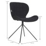 Wow Dining Chair Fabric Black Dimensions
