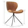 Wow Dining Chair Fabric Camel Dimensions
