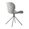 Wow Dining Chair Fabric Light Grey Back