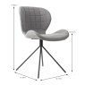 Wow Dining Chair Fabric Light Grey Dimensions