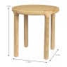 Storm Side/Lamp Table Natural Dimensions