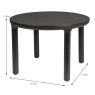 Storm Coffee Table Black Dimensions