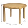 Storm Coffee Table Natural Dimensions