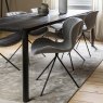Storm 6 Person Rectangular Dining Table Black Lifestyle