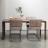 Storm 6 Person Rectangular Dining Table Walnut Lifestyle