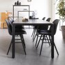 Storm 8 Person Rectangular Dining Table Black Lifestyle