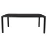 Storm 6 Person Rectangular Dining Table Black Length View