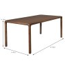 Storm 10 Person Rectangular Dining Table Walnut Dimensions