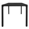 Storm 10 Person Rectangular Dining Table Black Depth View