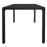 Storm 6 Person Rectangular Dining Table Black Depth View