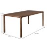 Storm 6 Person Rectangular Dining Table Walnut Dimensions