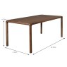 Storm 8 Person Rectangular Dining Table Walnut Dimensions