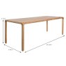 Storm 10 Person Rectangular Dining Table Natural Dimensions