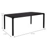 Storm 6 Person Rectangular Dining Table Black Dimensions