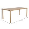 Storm 6 Person Rectangular Dining Table Natural Dimensions