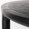 Storm 6-8 Person Round Dining Table Black Close Up