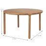 Storm 6-8 Person Round Dining Table Natural Dimensions