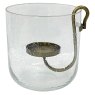 Candleholder In Glass Vase 19cm