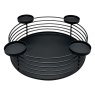 Candleholder Round Metal Black 30cm 1