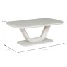 Lazzaro Coffee Table Putty Dimensions