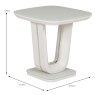Lazzaro Side/Lamp Table Putty Dimensions
