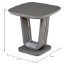 Lazzaro Side/Lamp Table Graphite Dimensions