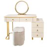 Layla Dressing Table Set With Stool & Vanity Mirror White