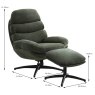 Gable Swivel Armchair & Footstool Fabric Winter Moss 3