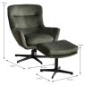 Blair Swivel Armchair & Footstool Fabric Winter Moss 3