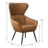 Annecy Armchair Faux Suede Chestnut 3