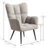 Castillon Armchair Fabric Light Grey 3
