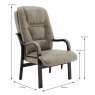 Skellig Orthopaedic Armchair Fabric Tan 3