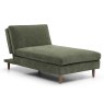 Crean Modular Single Chair Bed/Chaise Fabric Olive 1
