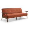 Guarda 3 Seater Sofa Bed Fabric Burnt Orange