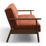 Guarda 3 Seater Sofa Bed Fabric Burnt Orange 2