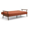 Guarda 3 Seater Sofa Bed Fabric Burnt Orange 3