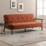 Guarda 3 Seater Sofa Bed Fabric Burnt Orange 4