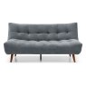 Kruger 3 Seater Sofa Bed With Wooden Legs Fabric Denim