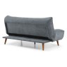 Kruger 3 Seater Sofa Bed With Wooden Legs Fabric Denim 3